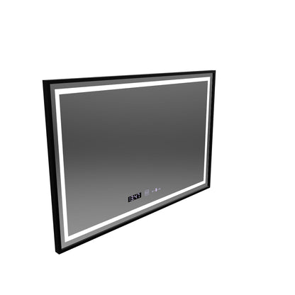 Mirror LED ορθογώνιο 120x80cm Raggio Motion Glow Marcello Defrosting System Thermometer και Dimable Clock
