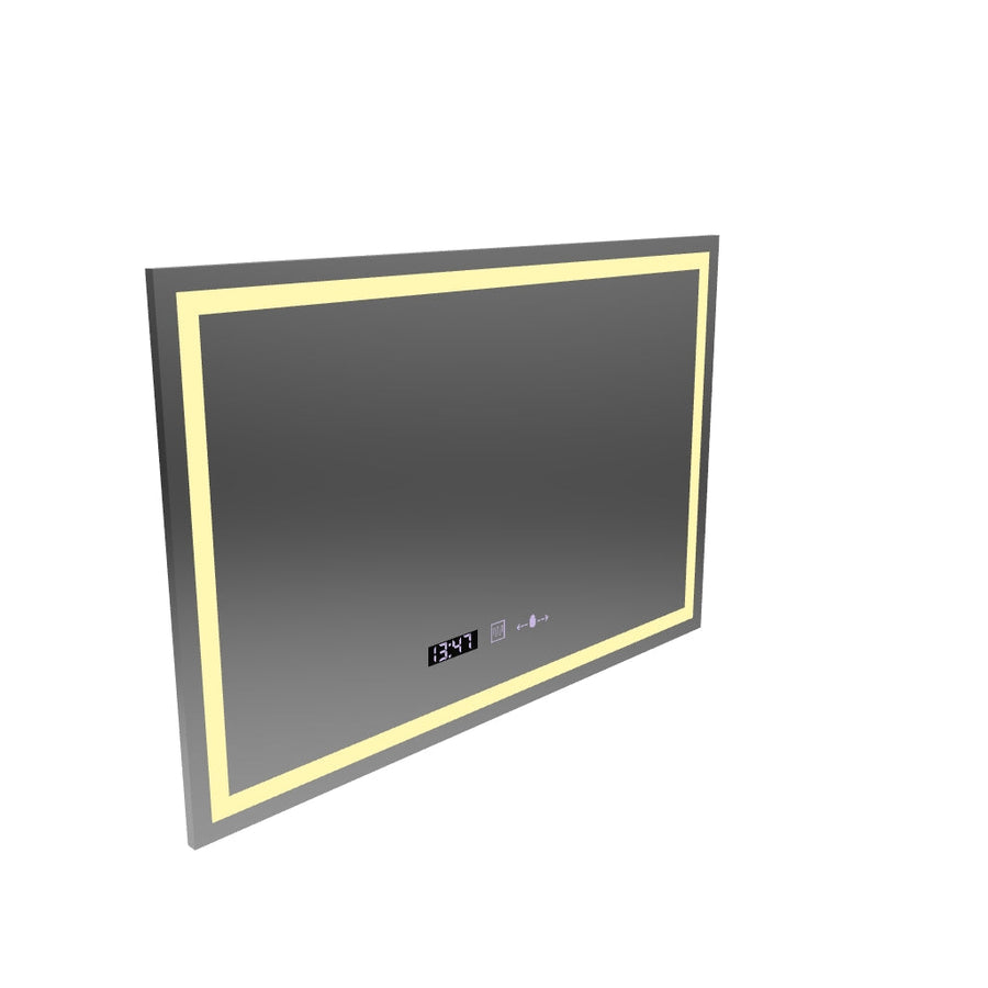 Mirror LED ορθογώνιο 120x80cm Vérité Motionglow Marcello, σύστημα απενεργοποίησης, θερμόμετρο και ρολόι, Daimable