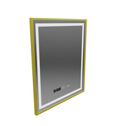 Mirror LED ορθογώνιο 75x90cm Verite Royale Gold Motionglow Marcello Dimable Clock Discosting System