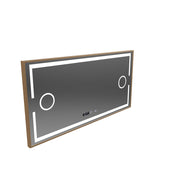 LED MotionGlow Sensor Mirror Isabell με λειτουργία απόψυξης απόψυξης 120x80 cm ζεστό/κρύο/ουδέτερο ελαφρύ φως, ροζ χρυσό πλαίσιο, συλλογή Marcello Funghi