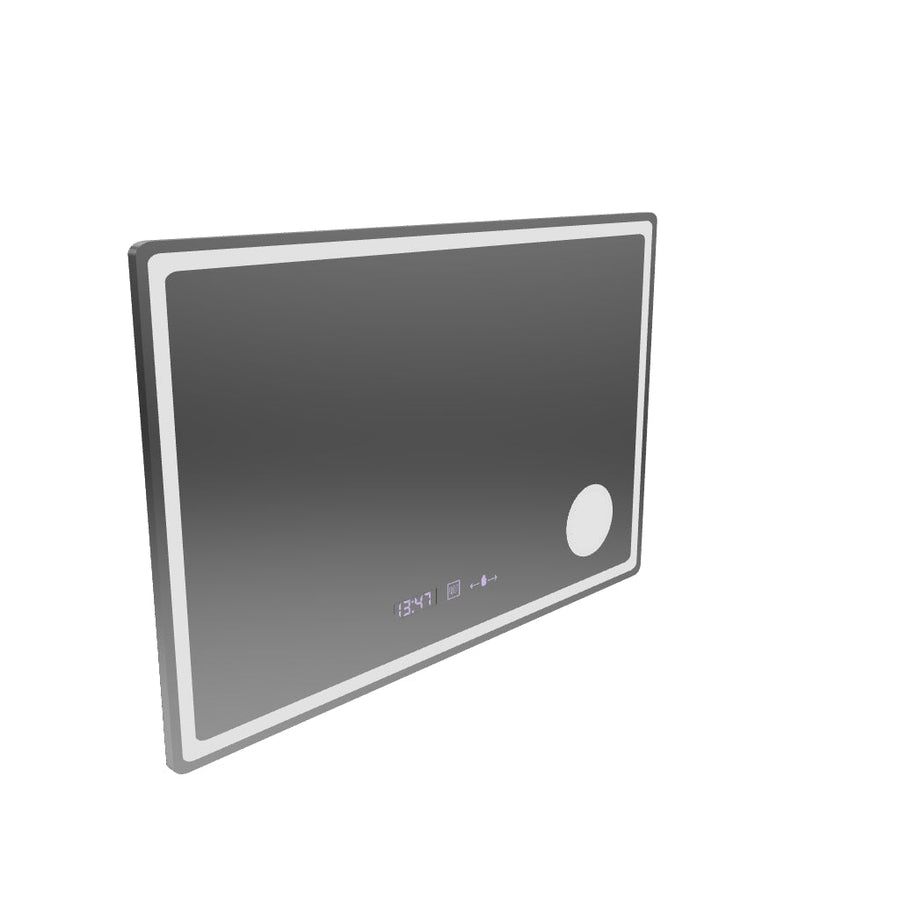 Mirror LED ορθογώνιο 90x60cm Bellezza Riflesso Puro Motionglow Marcello Dishantic Clock System