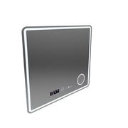 Mirror LED ορθογώνια 90x75cm Eco Riflesso Puro Motionglow Marcello Διάργηση Ρολόι & Wolf Θερμόμετρο