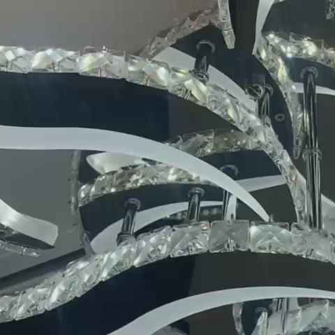 LED LED με τηλεχειριστήριο, 300W, Dimable, Chrome