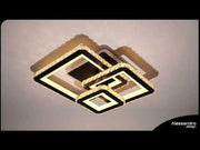 Ο Lulus οδήγησε τη Nova Quadria με κρυστάλλους, 3 πηγές φωτός, RGB, με τηλεχειριστήριο, 154W, Black & Anypanless