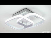 Πολυέλαιος LED VERTEX Matrix Επικαλυπτόμενοι ρόμβοι, Μεταλλικά πλαίσια, 11W, 2 Ρόμβοι, Κρύο/Ζεστό/Ουδέτερο φως, Λευκό