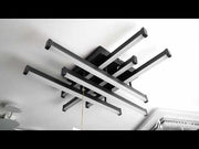 Πολυέλαιος LED με Τηλεχειριστήριο LINEX, 63W, 6 Στοιχείων, Γραμμικό, Κρύο/Ζεστό/Ουδέτερο φως, Ρυθμιζόμενο, Μαύρο