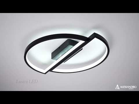 Πολυέλαιος LED με τηλεχειριστήριο VECTOR ARCUS 35W, 2 Στοιχεία, Κρύο/Ζεστό/Ουδέτερο φως, Ρυθμιζόμενο, Μαύρο