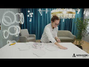 LED πολυέλαιος με τηλεχειριστήριο Tulip, 73W, 5 πέταλα, κρύο/ζεστό/ουδέτερο φως, ασταθές, λευκό