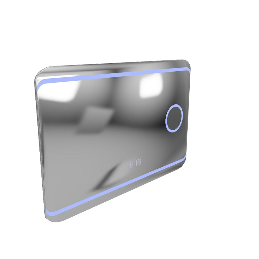 Καθρέφτης LED E30S/65X45, Λειτουργία αφής και αποθάμβωσης, Καλλυντικό φως, 65x45 cm, κρύο φως 6000K