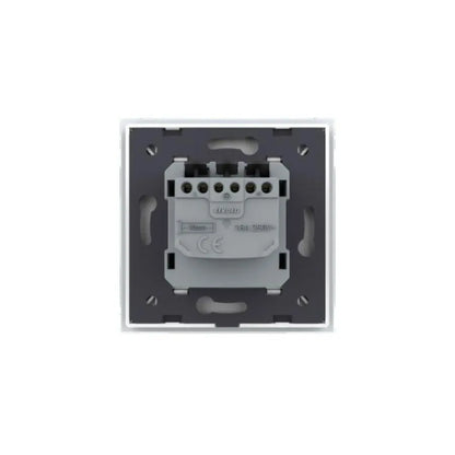 Schuko Schuko Socket, βιδωτό τερματικό, γυάλινο πλαίσιο, λευκό, livolo