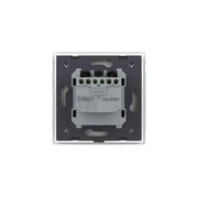 Schuko Schuko Socket, βιδωτό τερματικό, γυάλινο πλαίσιο, μαύρο, livolo