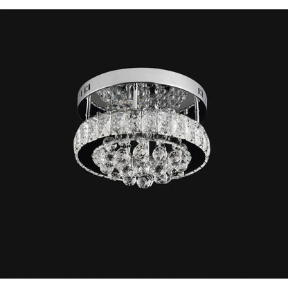 LED Abel Lust, 24W, κρύο/ζεστό/ουδέτερο φως, χρώμιο και κρύσταλλο