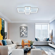 Πολυέλαιος LED με τηλεχειριστήριο ELLA 85W, 4 Τετράγωνα, Κρύο/Ζεστό/Ουδέτερο φως, Ρυθμιζόμενο, Λευκό