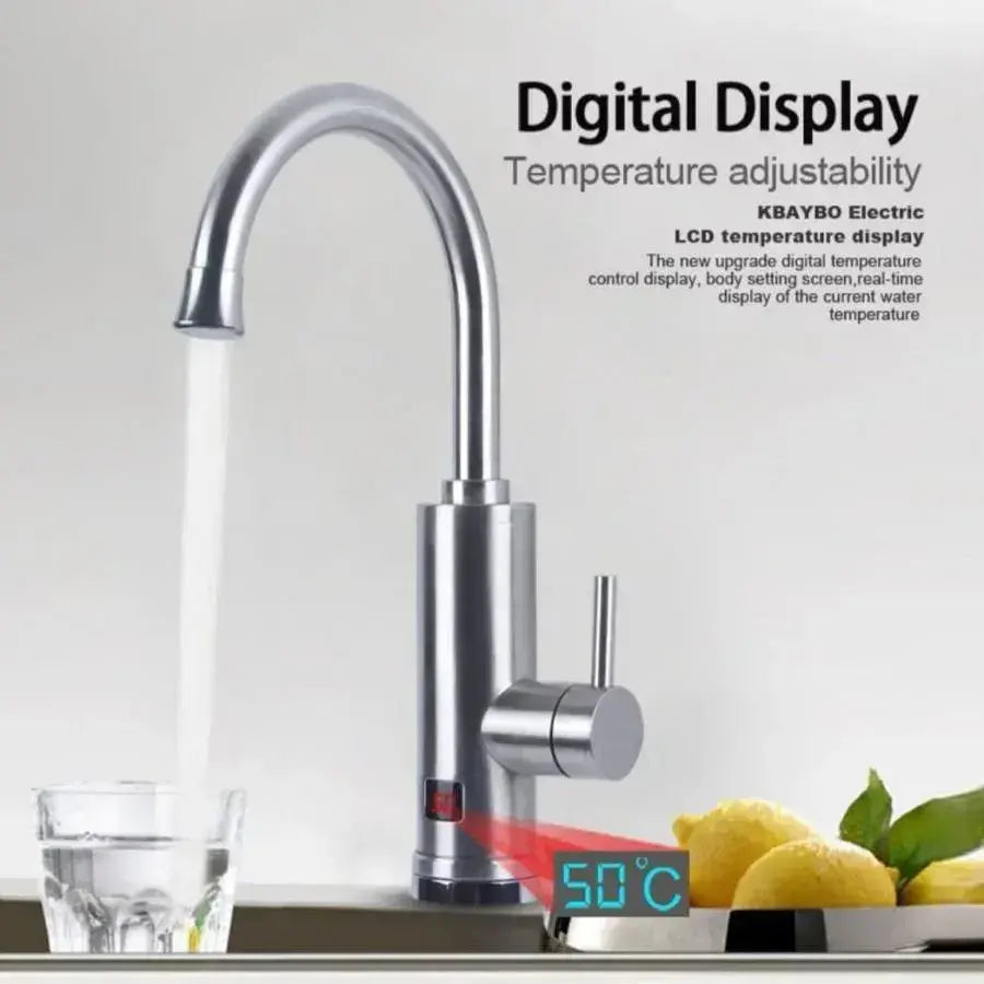 Instant Electric Tap για ζεστό νερό, οθόνη LCD, Chrome, LZ701SSS
