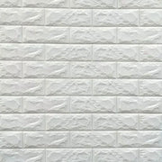 Ρυθμίστε 10x αυτοεξυπηρέτηση 3D White White Bricks από μαλακό αφρό, 70cm x 77cm x 2 mm
