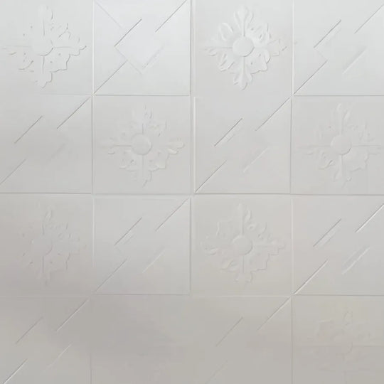 Σετ 10x Αυτοκόλλητη ταπετσαρία 3D Soft Foam, 70cmx70cmx2mm, Λευκή ταπετσαρία 3D Προεπιλεγμένος τίτλος Alessandro Design
