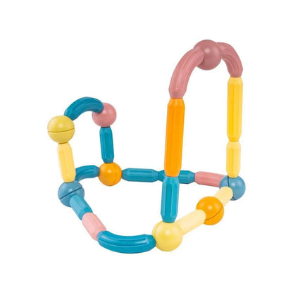 Σετ τύπου παζλ με γεωμετρικά σχήματα με μαγνήτες, 54 κομμάτια, πλαστικά και μαγνήτες