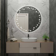 LED Touch Ivory Mirror System System 70x70cm