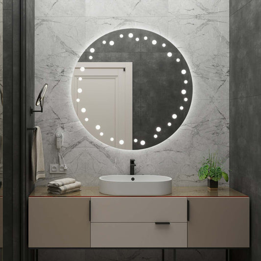 LED Touch Ivory Mirror System System 70x70cm