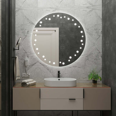 LED Touch Ivory Mirror System System 70x70cm