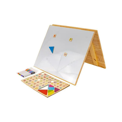 Montessori πολυλειτουργικό εκπαιδευτικό μαγνητικό τραπέζι με lovators, 8 carioci, ξύλο και πλαστικό