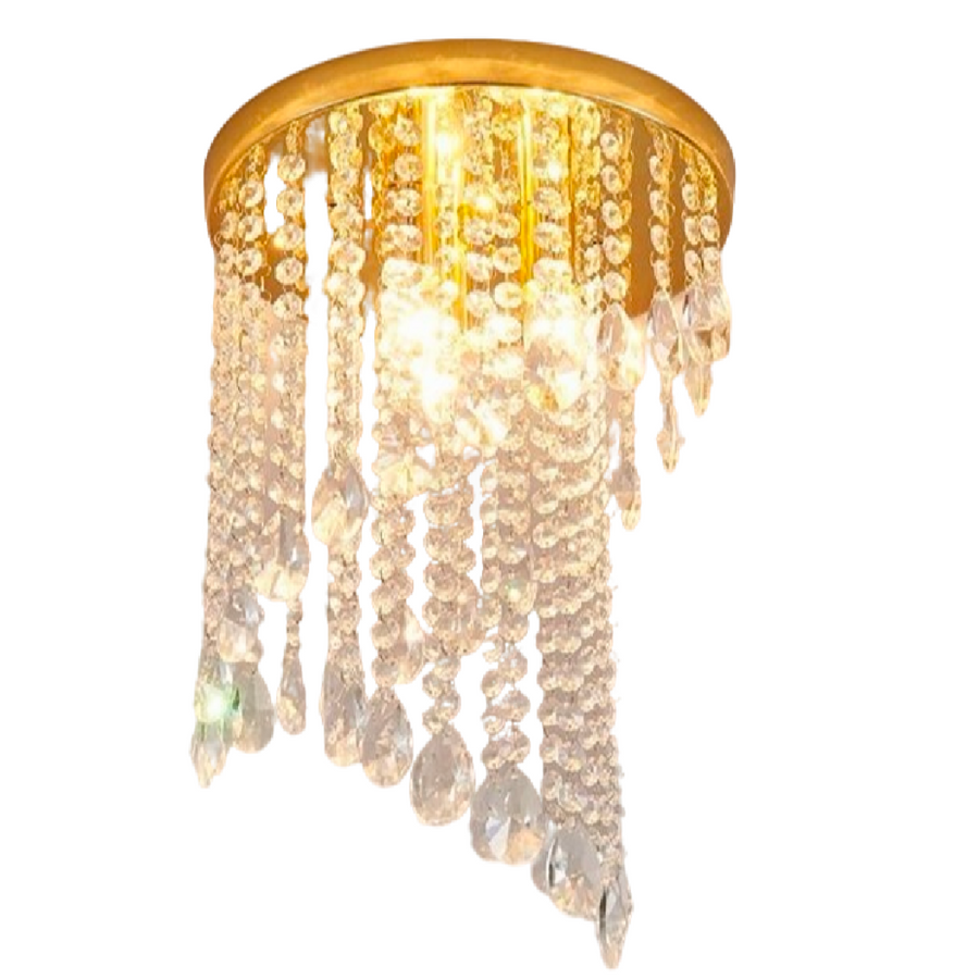 Crystal Ottavio Chandelier, διάμετρος 25cm, 2*E14, μέταλλο, χρυσός