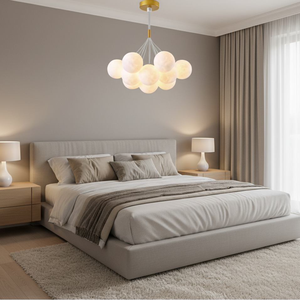 Lustra MODERNA, tip Pendul, LOFT Bagliore, Glob, 7xE27, Inaltime Reglabila, Auriu Lustre Moderne Default Title Alessandro Design