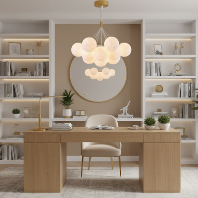 MODERN Πολυέλαιος, Τύπος Εκκρεμές, LOFT Bagliore, Globe, 7xG9, Ρυθμιζόμενο ύψος, Χρυσό