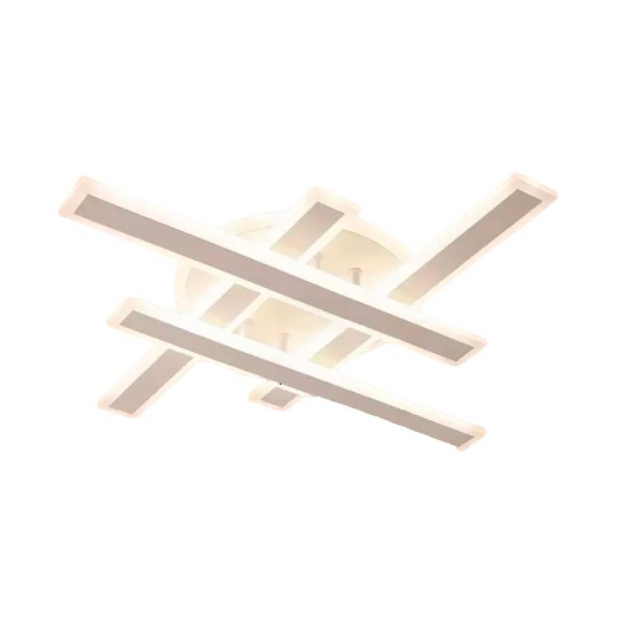 LED πολυέλαιος με τηλεχειριστήριο Shawn, γραμμικό, 85W, κρύο/ζεστό/ουδέτερο φως, ασταθές, λευκό