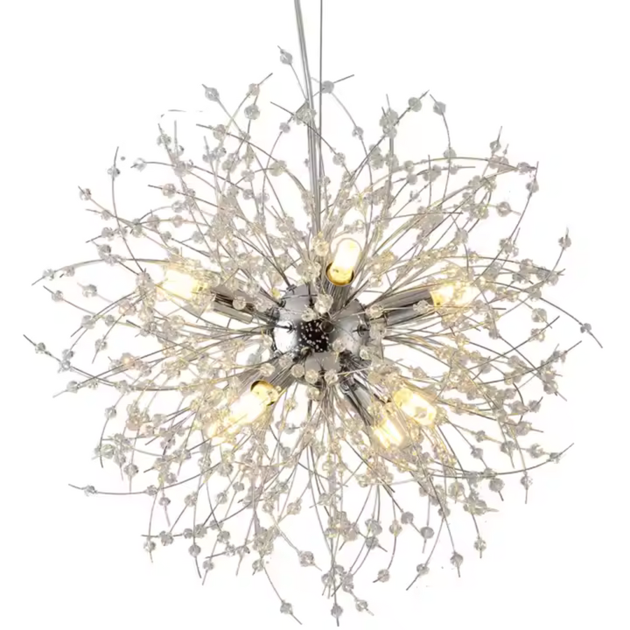 Crystal πολυέλαιος Schönbrunn, 12x G9, διάμετρος 60cm, γυαλιστερό χρώμιο, σύγχρονη κομψότητα