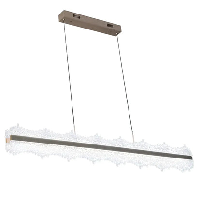 Lustra LED suspendata cu telecomanda RENZO 56W, lumina Rece/Calda/Neutra, Dimabila,Inaltime Reglabila, Auriu