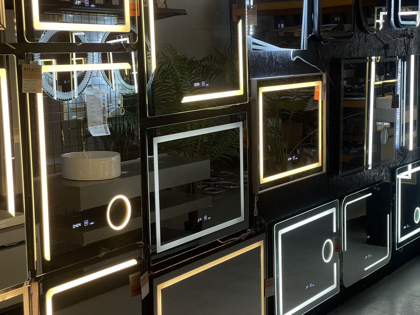 Καθρέφτες LED και είδη μπάνιου στο showroom της Alessandro Design στο Afumați